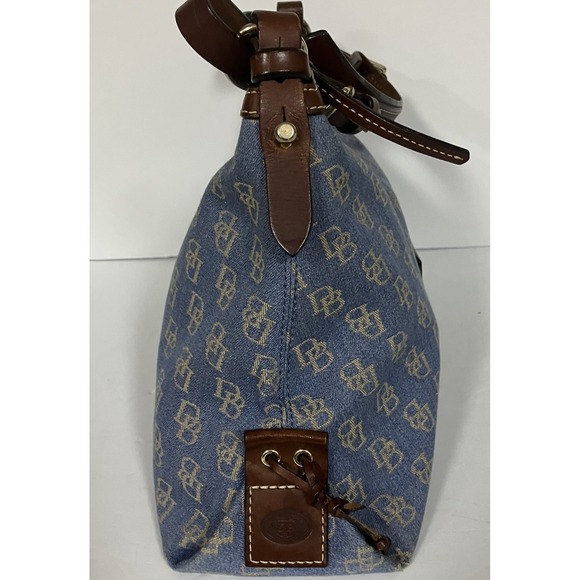 DOONEY & BOURKE Vintage Y2K Denim  East West Slouch Logo Shoulder Bag - Picture 8 of 10